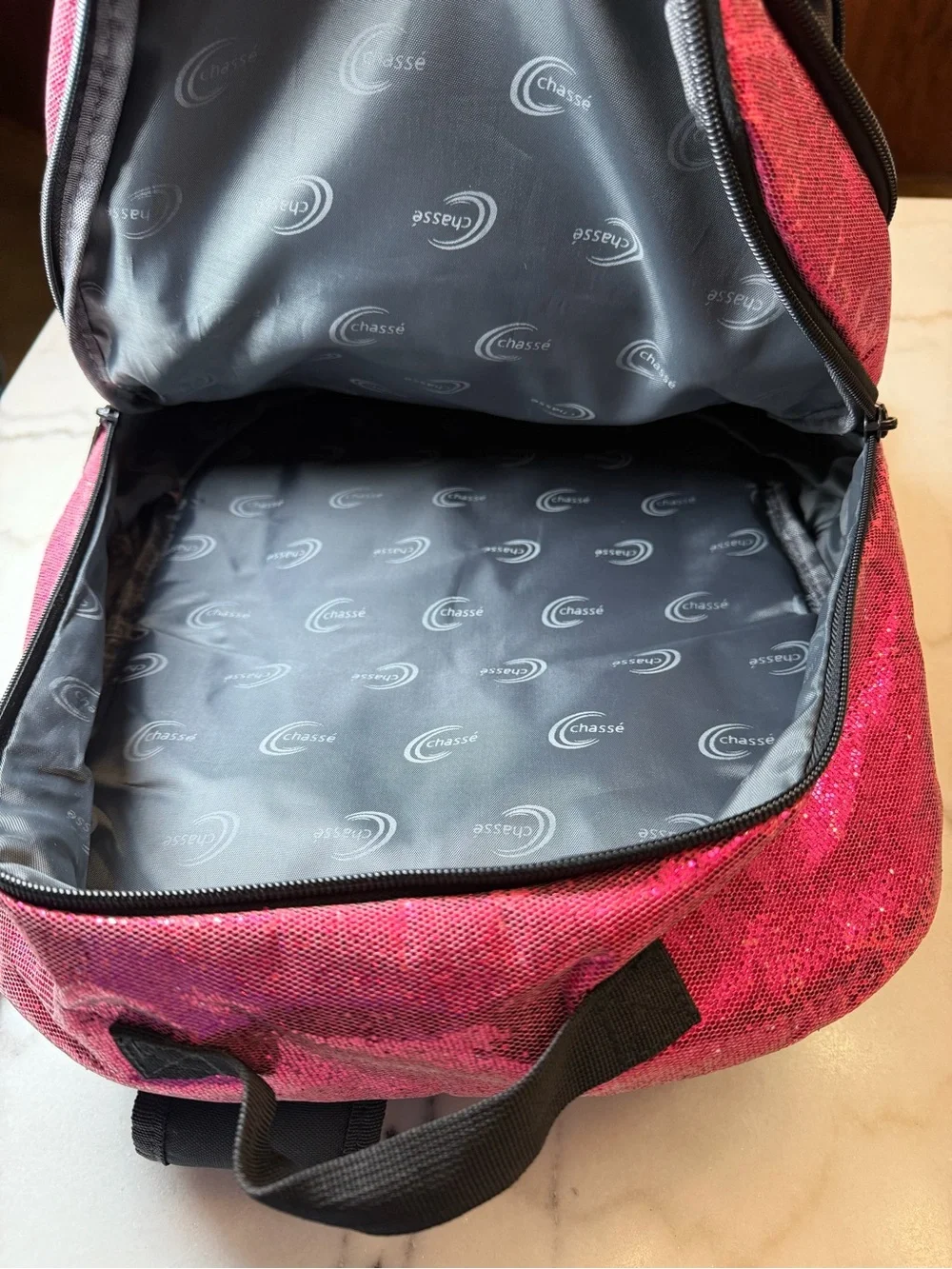 Chassé Kids Glitter Pink Backpack - Sparkle School Bag